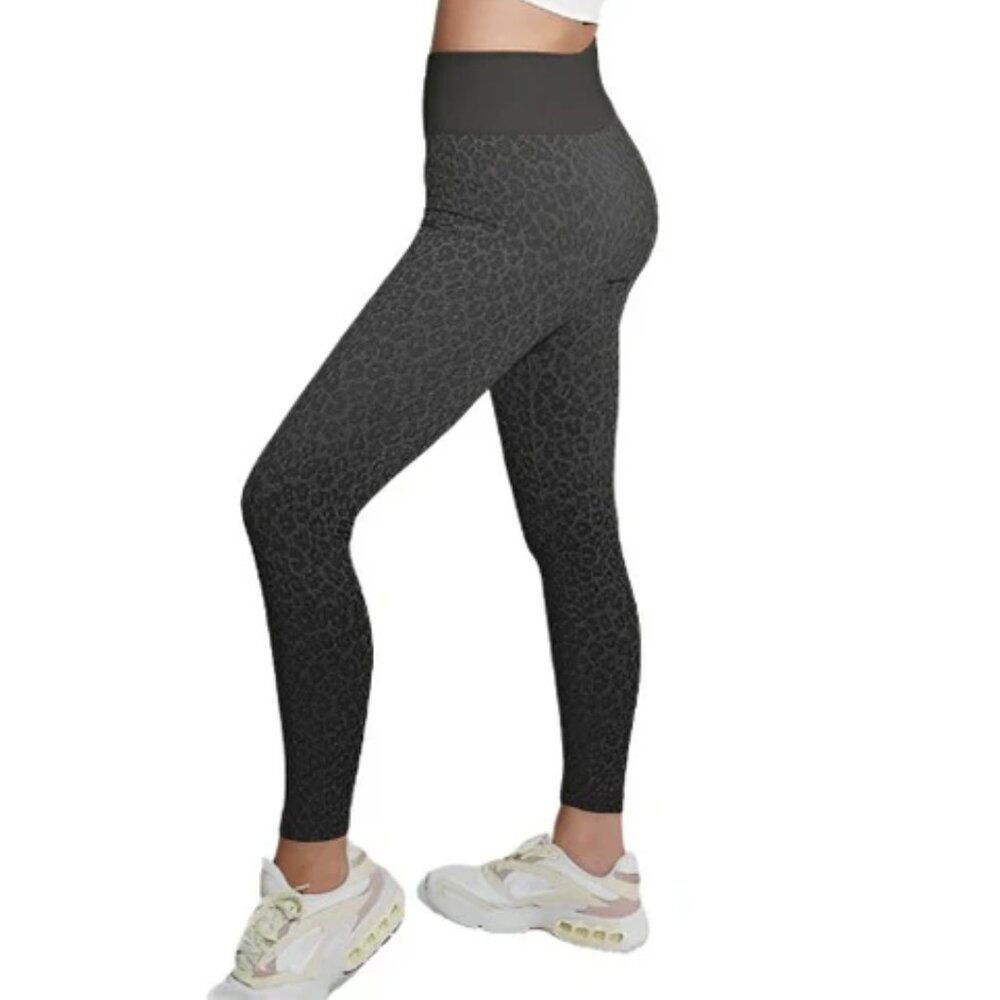 Nikibiki Leopard Seamless High-Waisted Leggings Charcoal Women's OSFM